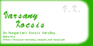 varsany kocsis business card